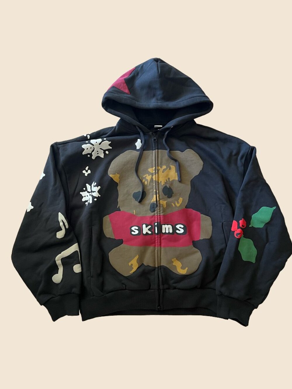 SKIMS x Cactus Plant Flea Market Heavyweight Fleece Zip Hoodie size S